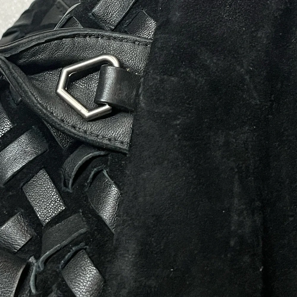 Liebeskind Black Woven Leather Satchel